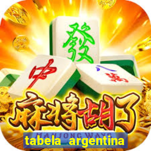 tabela argentina torneo betano